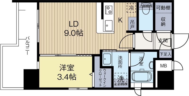 ネストピア県庁口駅前 1304号室 間取り