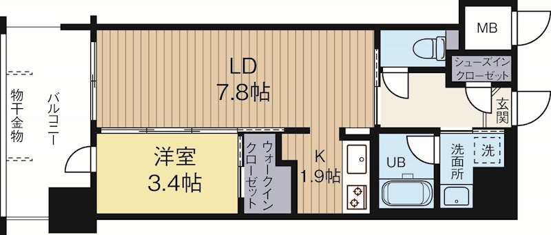 アルファシオベイス博多 702号室 間取り