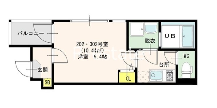 クレセント薬院 302号室 間取り