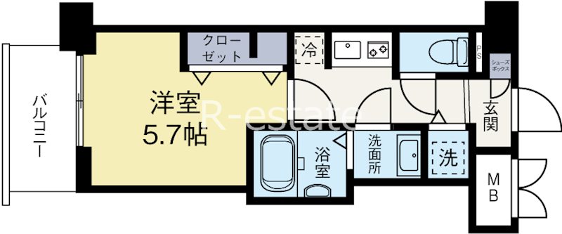 ギャラクシー南福岡駅前 609号室 間取り