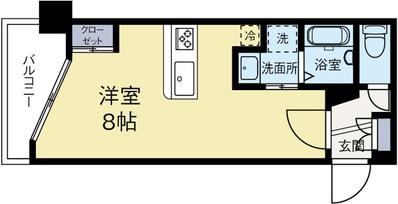 CLUBORIENTNo.103 407号室 間取り