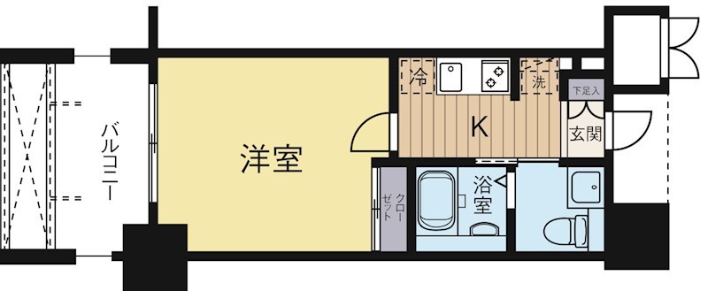 サヴォイザセントラルガーデン 409号室 間取り