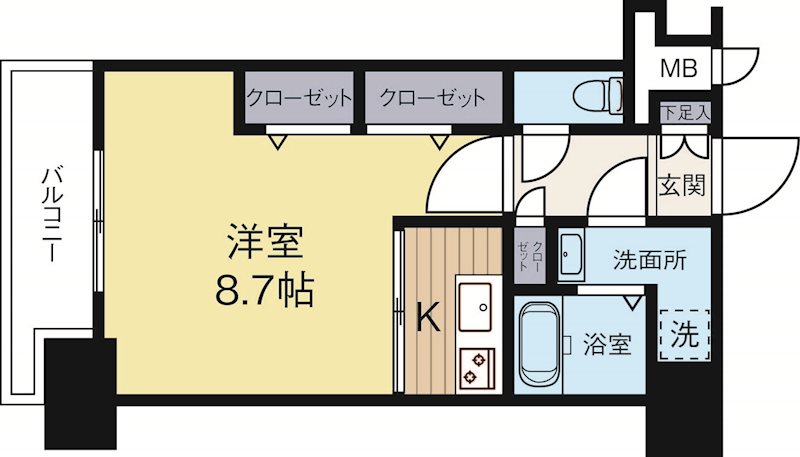 ラファセベルシード博多 1003号室 間取り