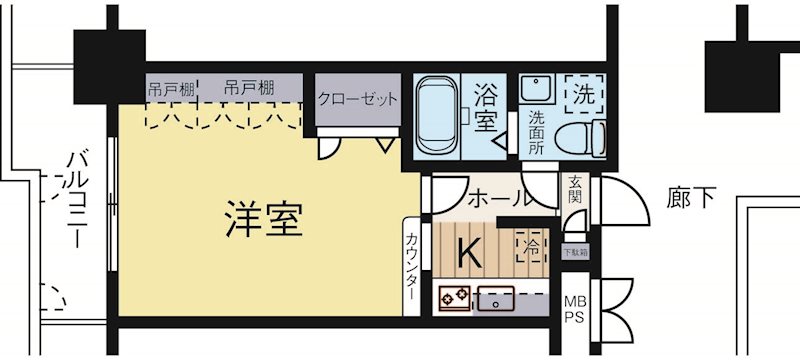 エステートモア薬院倶楽部 502号室 間取り