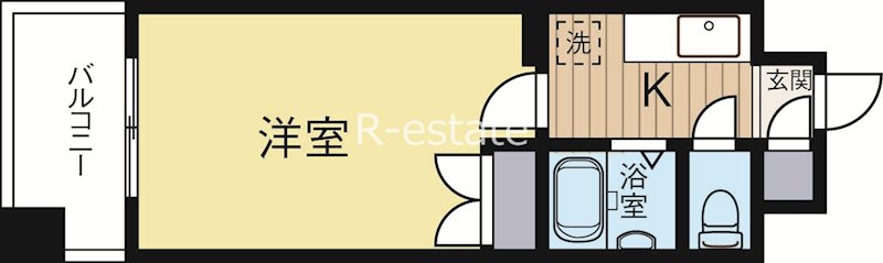 リファレンスリバーサイド 504号室 間取り