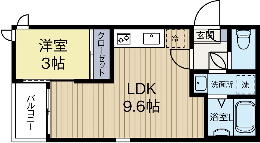 レガレストブルーアイズ 201号室 間取り