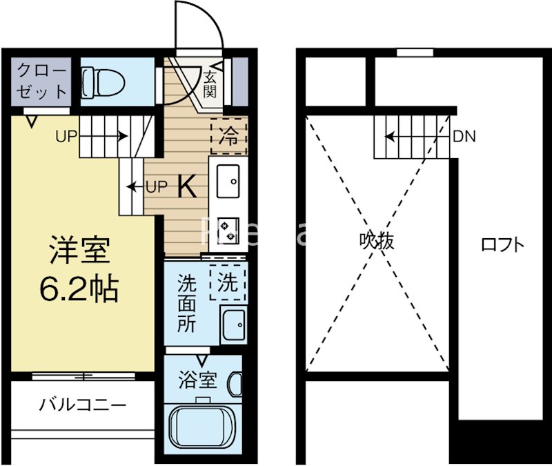 Le Cocon Six Takeshita 202号室 間取り