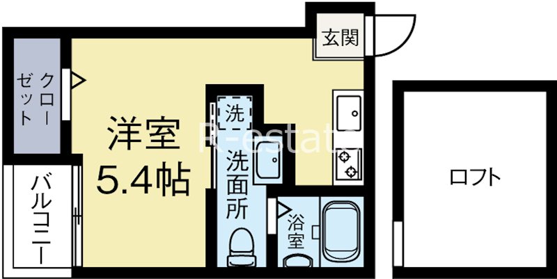 タスク箱崎 101号室 間取り