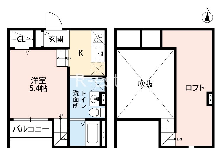 リアンジュ筥松 102号室 間取り