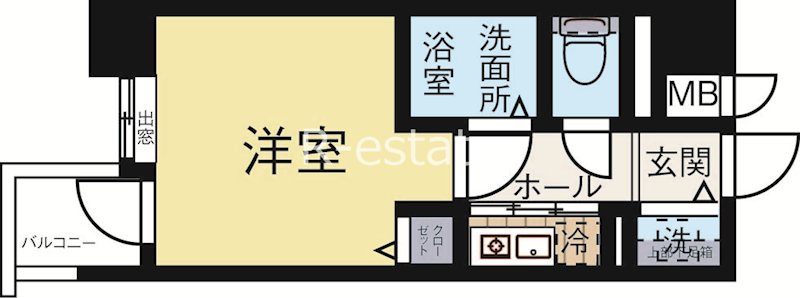 ピュアドーム天神アクロス 212号室 間取り