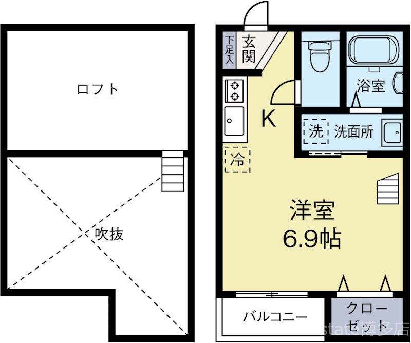 プレシャスソルーナ博多駅南 203号室 間取り