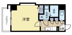 グランバッソ博多 601号室 間取り