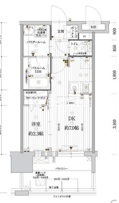グランフォーレ博多プレミアベイサイド 204号室 間取り