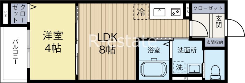 アイセン大橋竹下 202号室 間取り
