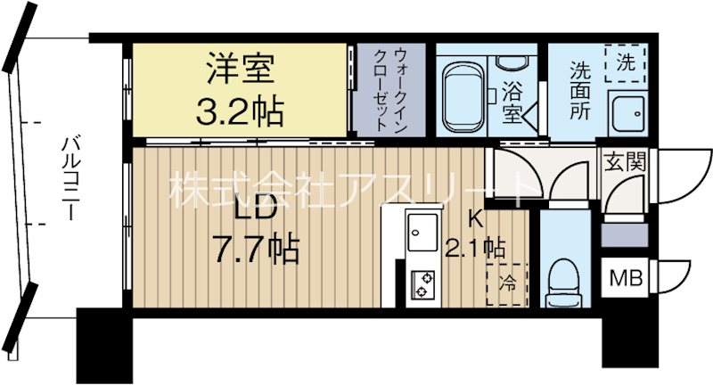 ネストピア東比恵駅前 404号室 間取り
