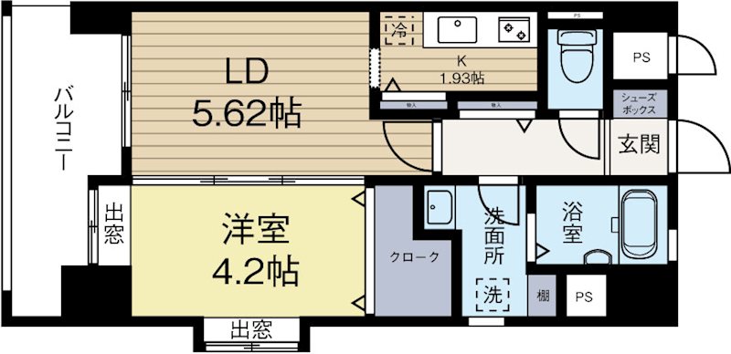 ソシオス平尾 502号室 間取り