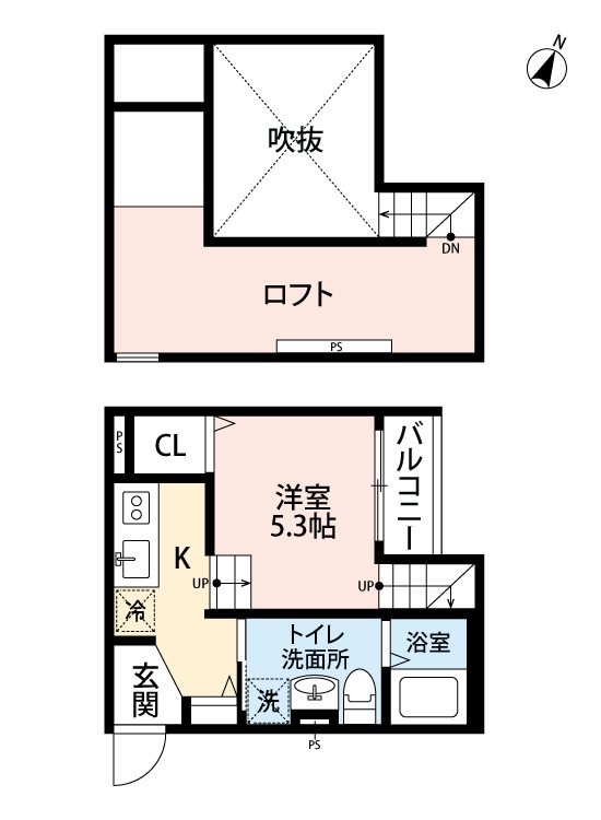 cinq etoiles yoshizuka 203号室 間取り