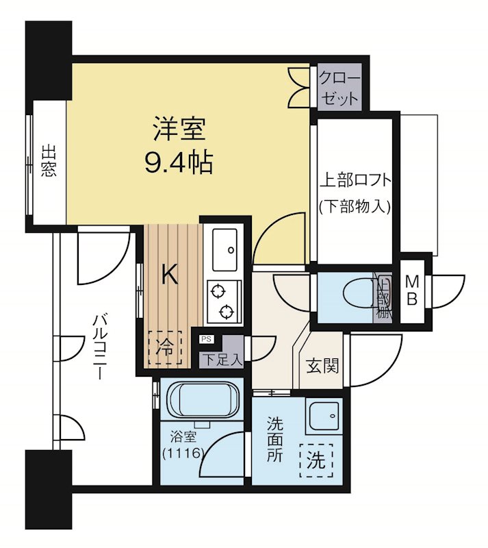 アクタス大手門2 1003号室 間取り