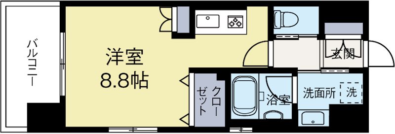 ランディックK320 306号室 間取り
