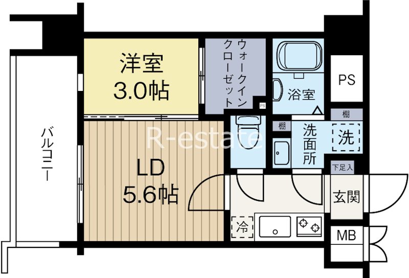 ネストピア東比恵駅前4 602号室 間取り