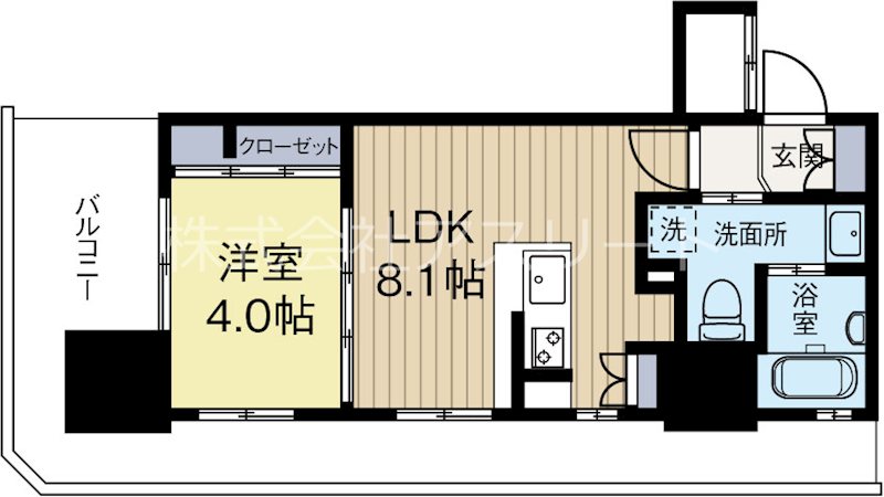 F・PARC GRANDMARK天神 213号室 間取り