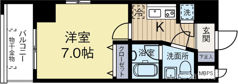 ピュアドームエクサイト博多アネックス 405号室 間取り