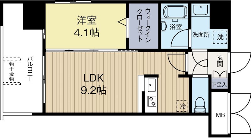 グランフォーレ博多駅東スタイル 201号室 間取り