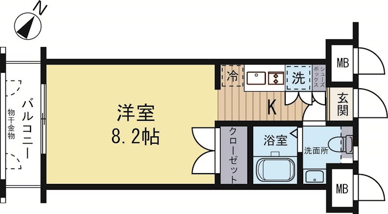 ダイナコートスタシオン博多 804号室 間取り