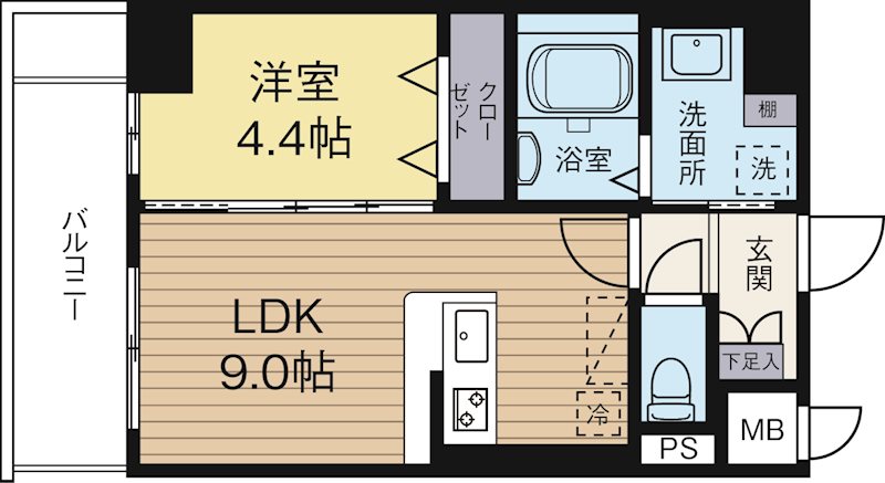 ソールオリエンス博多 602号室 間取り