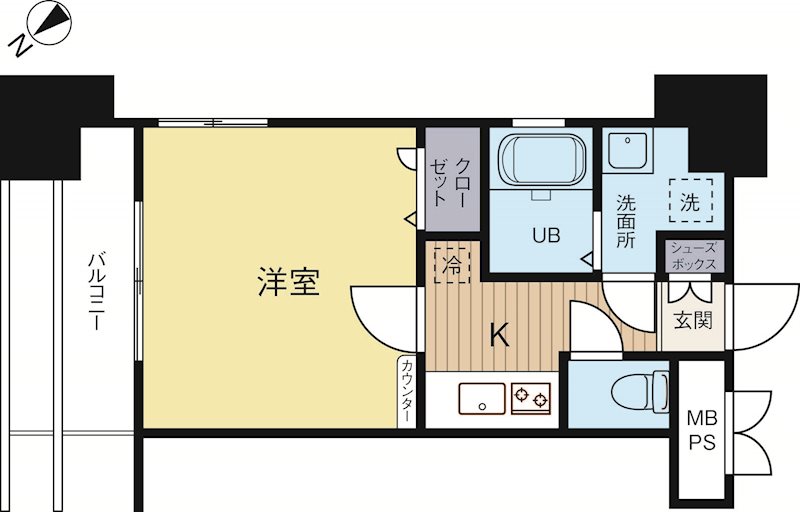 エンクレスト御供所 303号室 間取り