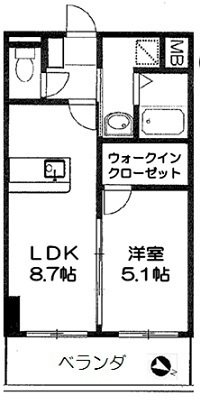 ベルパーク2 602号室 間取り