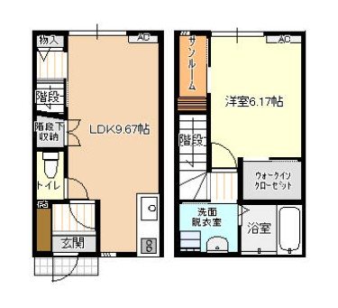 ビオラ古定塚B棟 間取り