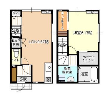 ビオラ古定塚B棟 間取り