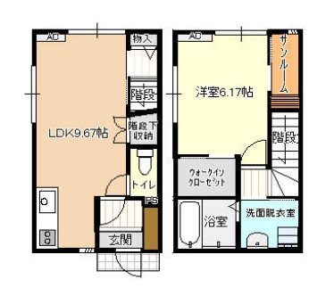 ビオラ古定塚B棟 間取り