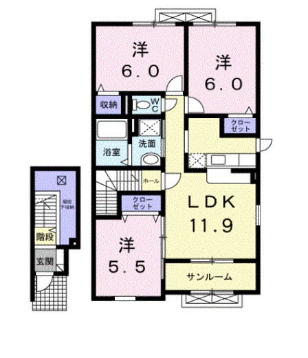 メゾンビューⅡ 間取り