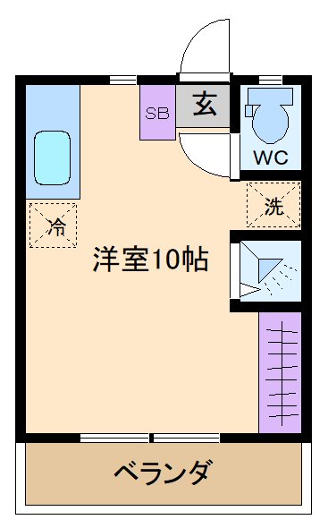 グリーンリーブスアサバ 201号室 間取り