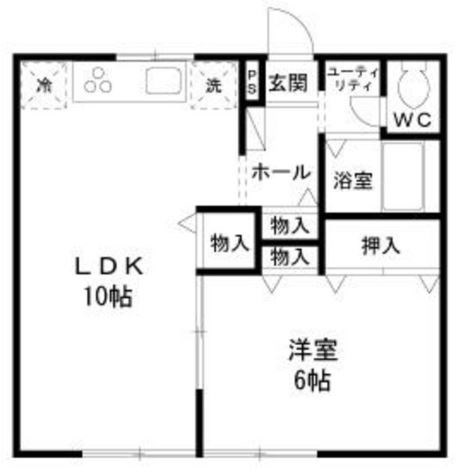 エステートピア赤坂 間取り図