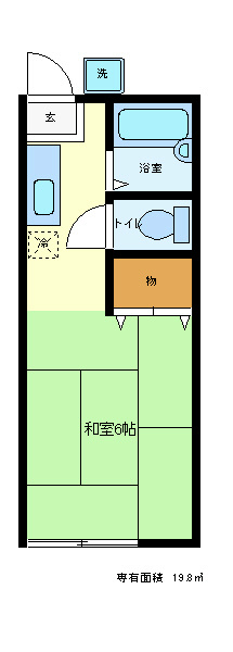 ジュネス榎戸 206号室 間取り
