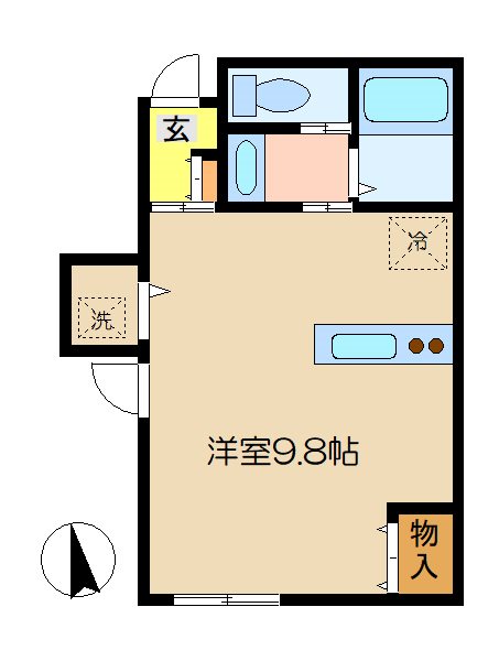 TSUBAKIテラス 102号室 間取り
