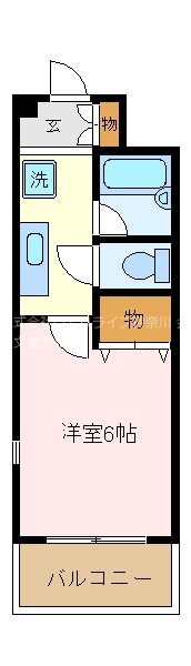 パザパ 2-B号室 間取り