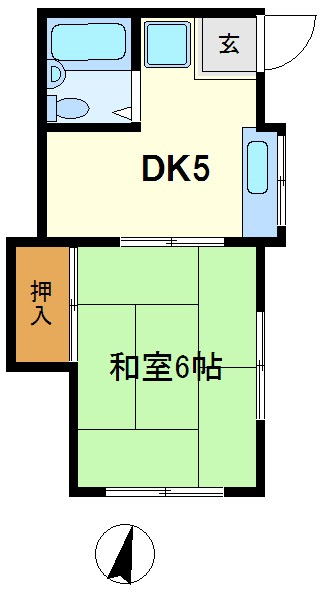 グリーンハイツ長島A 間取り図