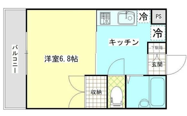 グリーンベルハイツ 203号室 間取り