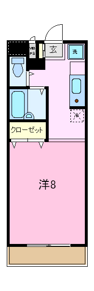 ライフモリ7号館 106号室 間取り