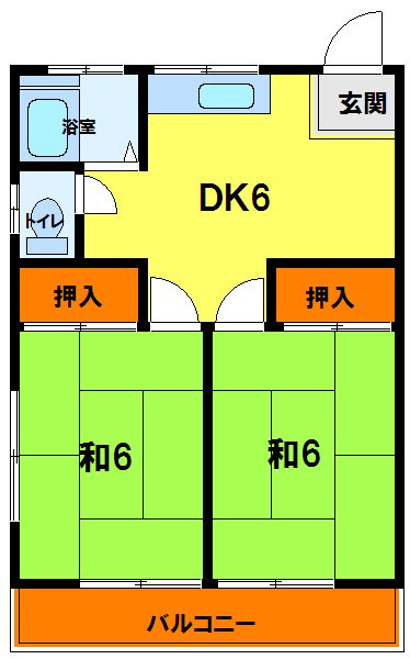 サエムハイツ 201号室 間取り