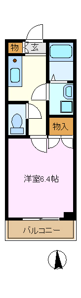 ライフモリ8号館 503号室 間取り