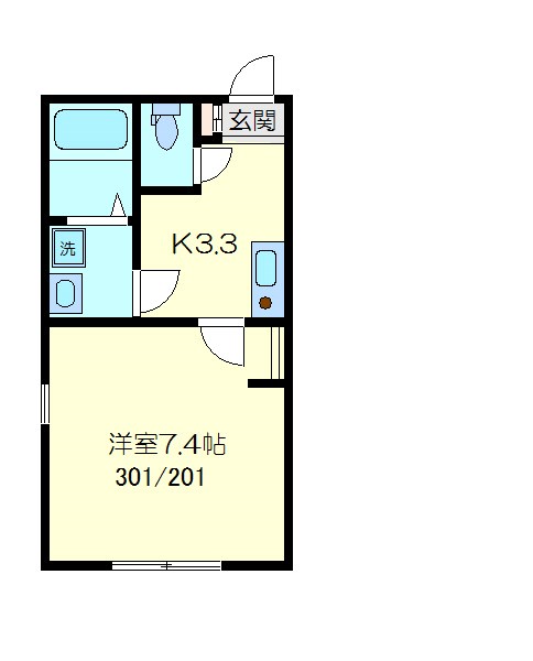 グランデフィオーレ横浜 301号室 間取り