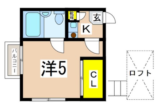 ロフトハウス加満久良 104号室 間取り