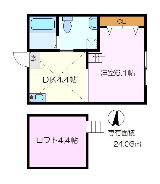 G・Aタウン追浜A棟  103号室 間取り