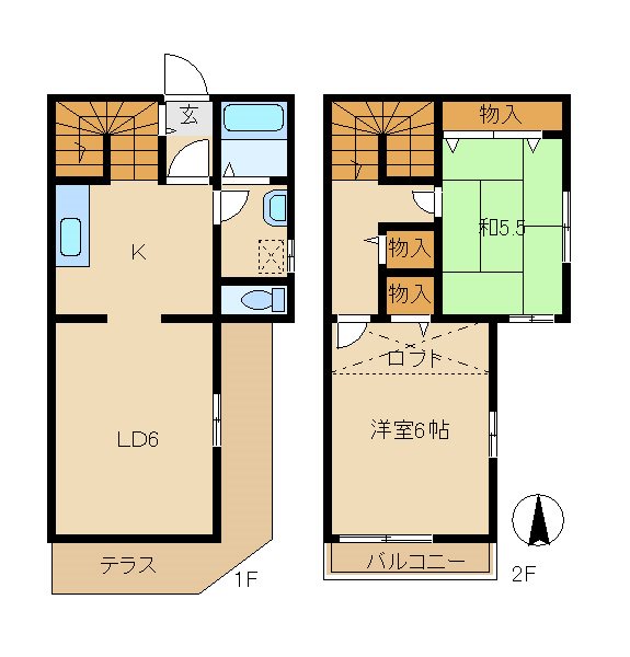 グリーンハイツ  間取り図