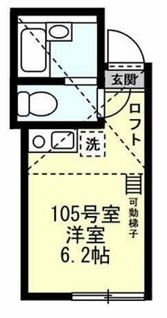 ユナイト能見台ハリマオ 105号室 間取り